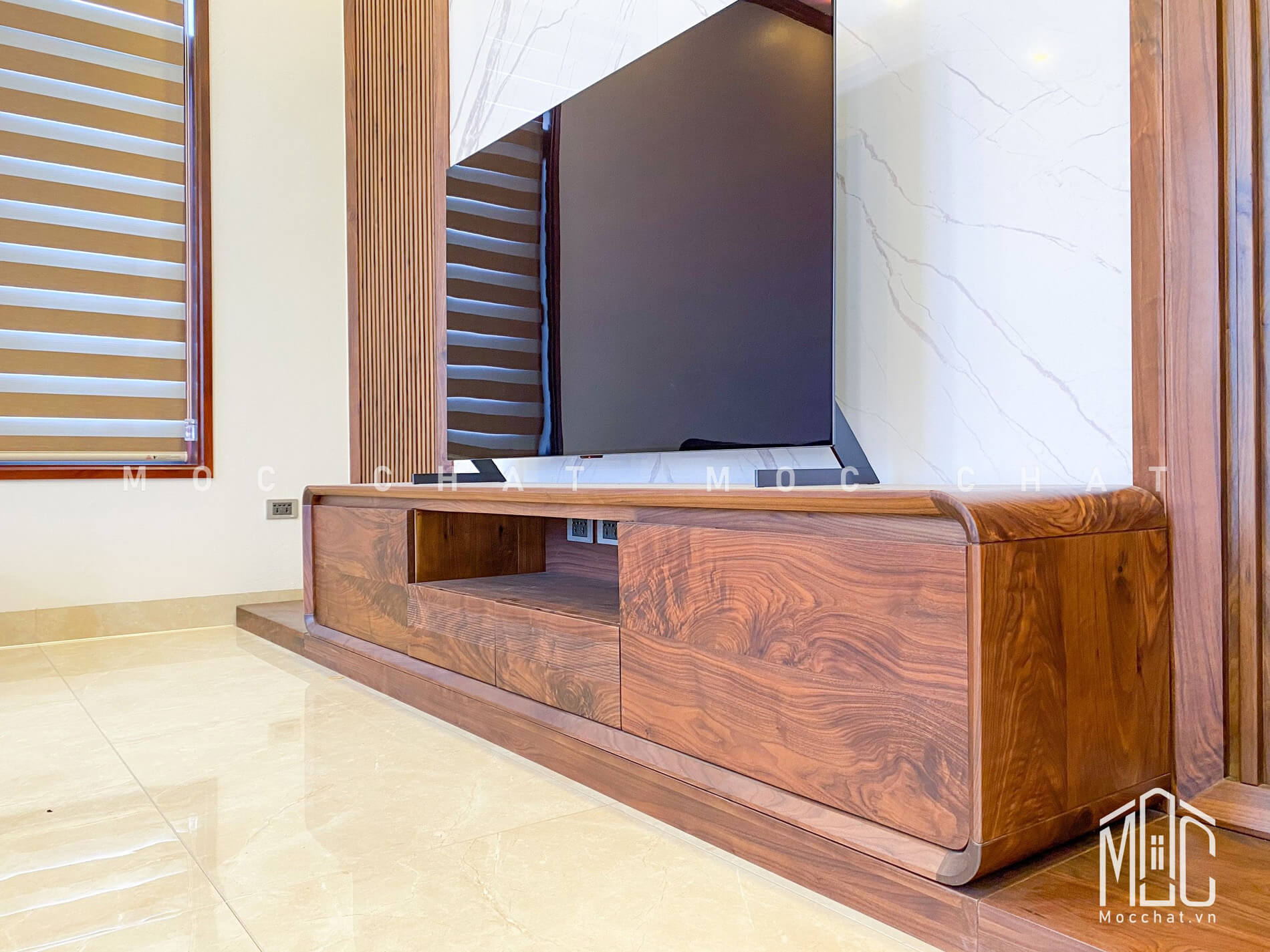 Kệ tivi gỗ óc chó hiện đại cao cấp