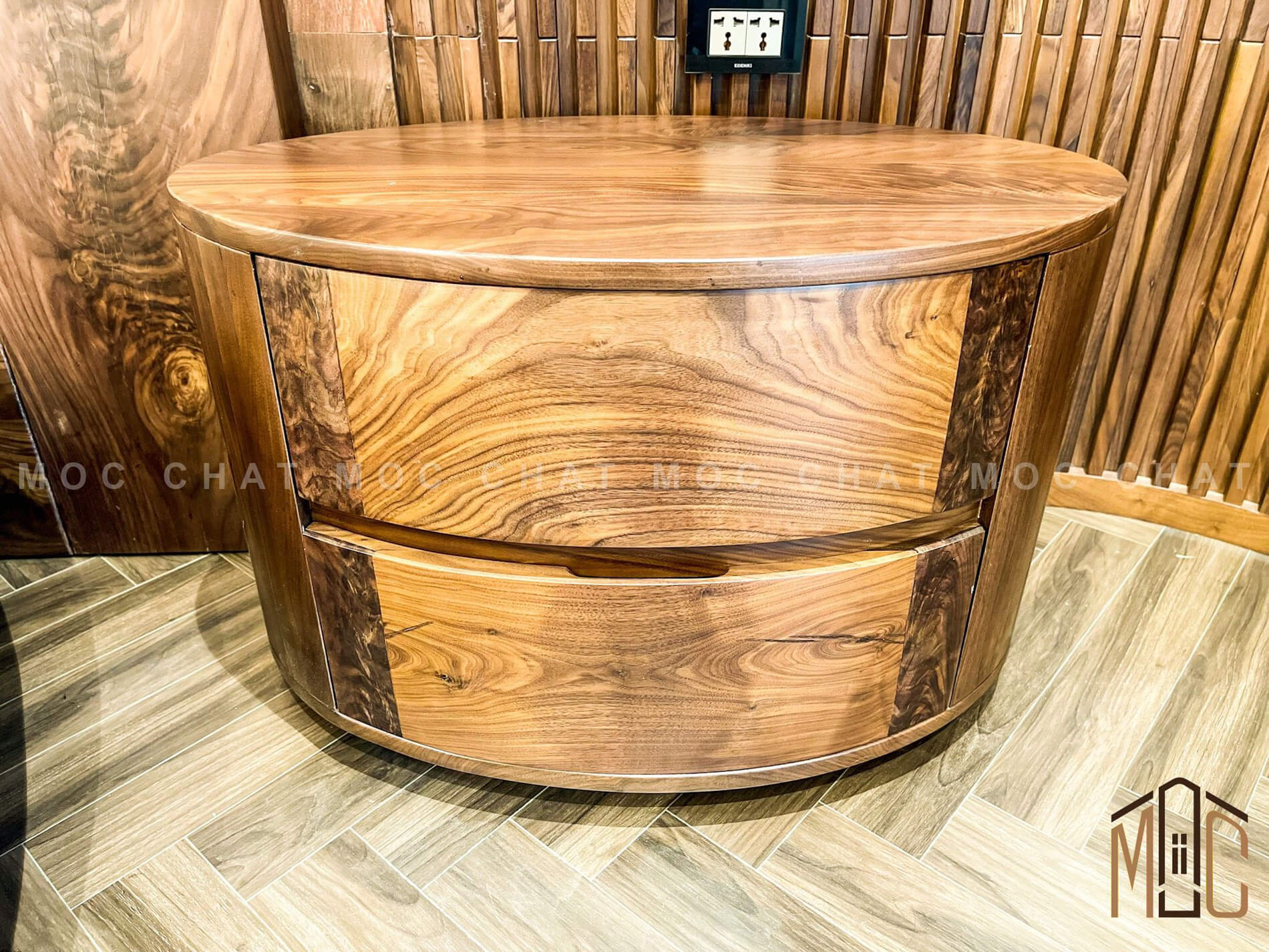 Tủ đầu giường gỗ óc chó