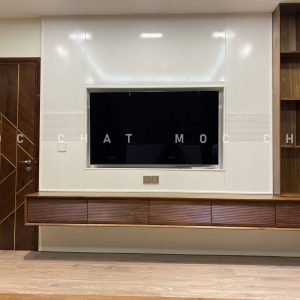 Kệ tivi treo tường gỗ óc chó hiện đại cao cấp