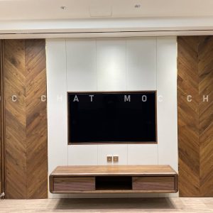 Kệ Tivi Treo Tường Gỗ Óc Chó Hiện Đại Cao Cấp