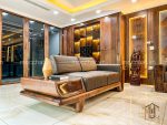 Băng dài 2 chỗ ngồi sofa gỗ óc chó