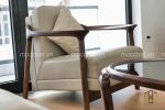 Ghế đơn sofa gỗ óc chó