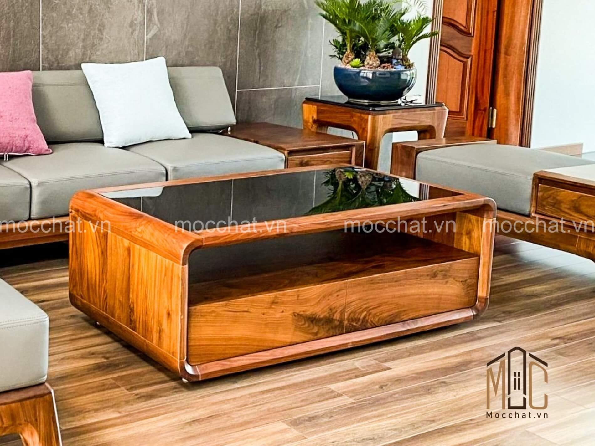 Bàn trà óc chó đẹp hiện đại