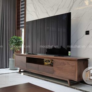 Kệ tivi gỗ óc chó cao cấp hiện đại