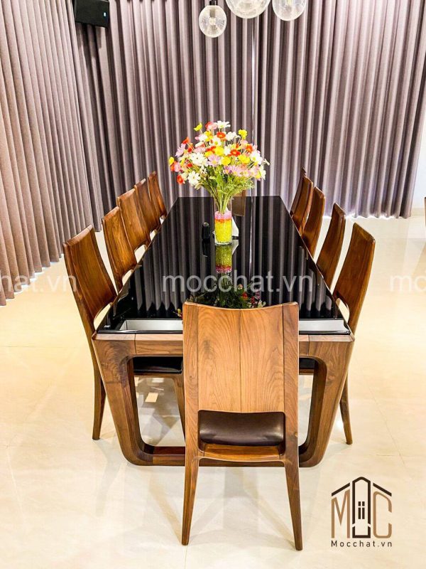 Bàn ăn gỗ óc chó đẹp