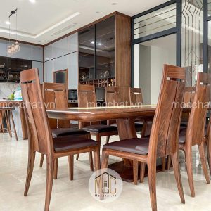 Bàn ăn gỗ óc chó đẹp cao cấp hiện đại