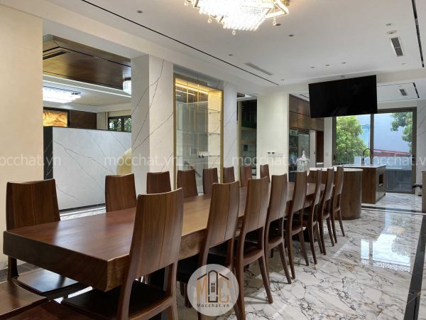 Bàn ăn gỗ óc chó đẹp hiện đại cao cấp