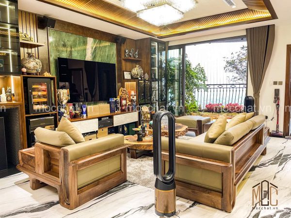 Bàn ghế gỗ óc chó đẹp hiện đại cao cấp