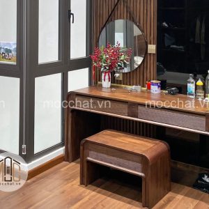 Bàn phấn bàn trang điểm gỗ óc chó đẹp hiện đại cao cấp
