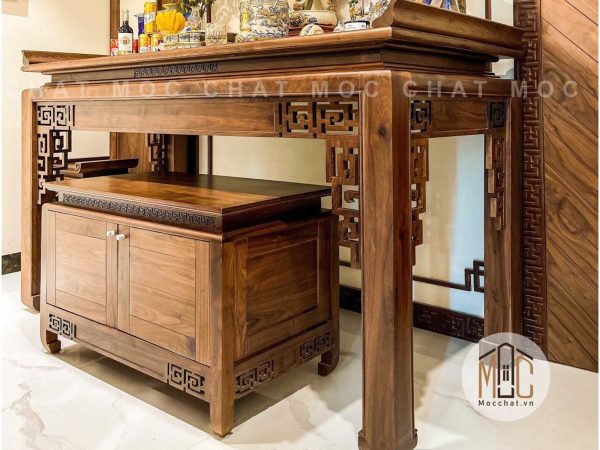 Bàn thờ gỗ óc chó