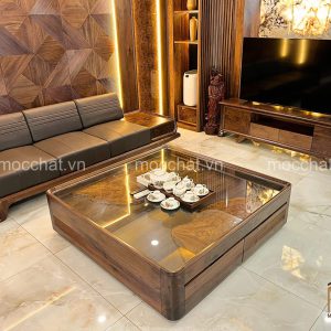 Bàn trà gỗ óc chó đẹp hiện đại cao cấp