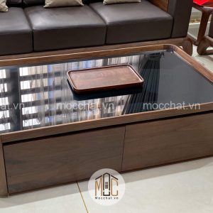 Bàn trà gỗ óc chó đẹp hiện đại