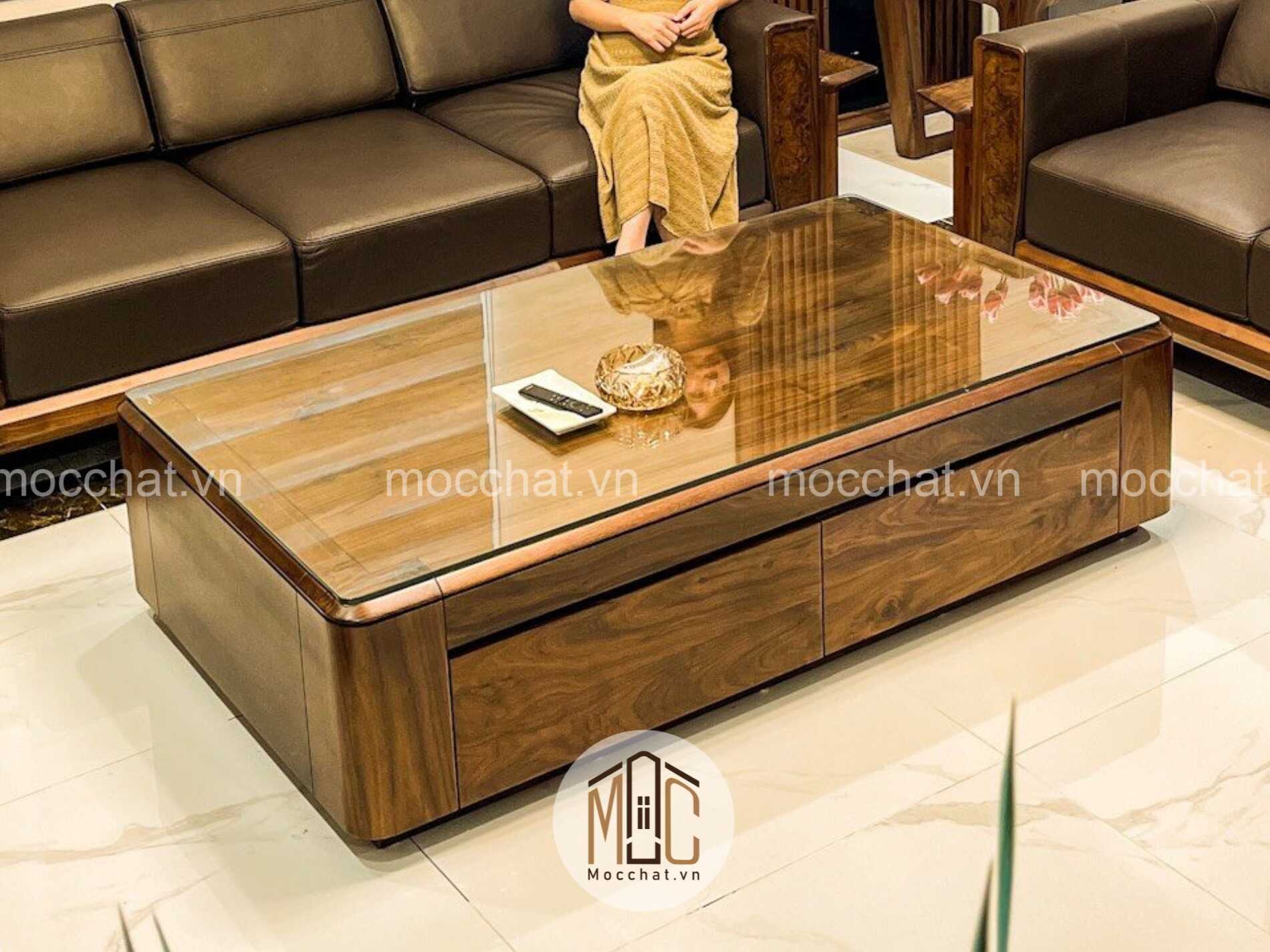 Bàn trà óc chó cao cấp hiện đại