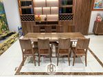 Bàn ăn gỗ óc chó 8 ghế đẹp cao cấp hiện đại