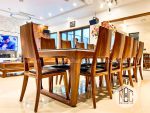 Bàn ghế ăn gỗ óc chó đẹp hiện đại cao cấp