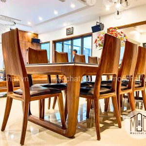 Bàn ghế ăn gỗ óc chó đẹp hiện đại cao cấp
