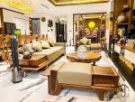 Bộ bàn ghế sofa gỗ óc chó phòng khách đẹp hiện đại cao cấp