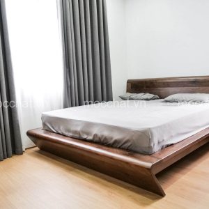 Giường gỗ óc chó cao cấp hiện đại