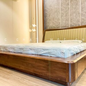 Giường gỗ óc chó đẹp cao cấp hiện đại