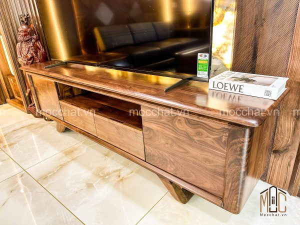 Kệ tivi gỗ óc chó cao cấp hiện đại