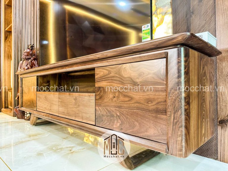 Kệ tivi gỗ óc chó cao cấp hiện đại