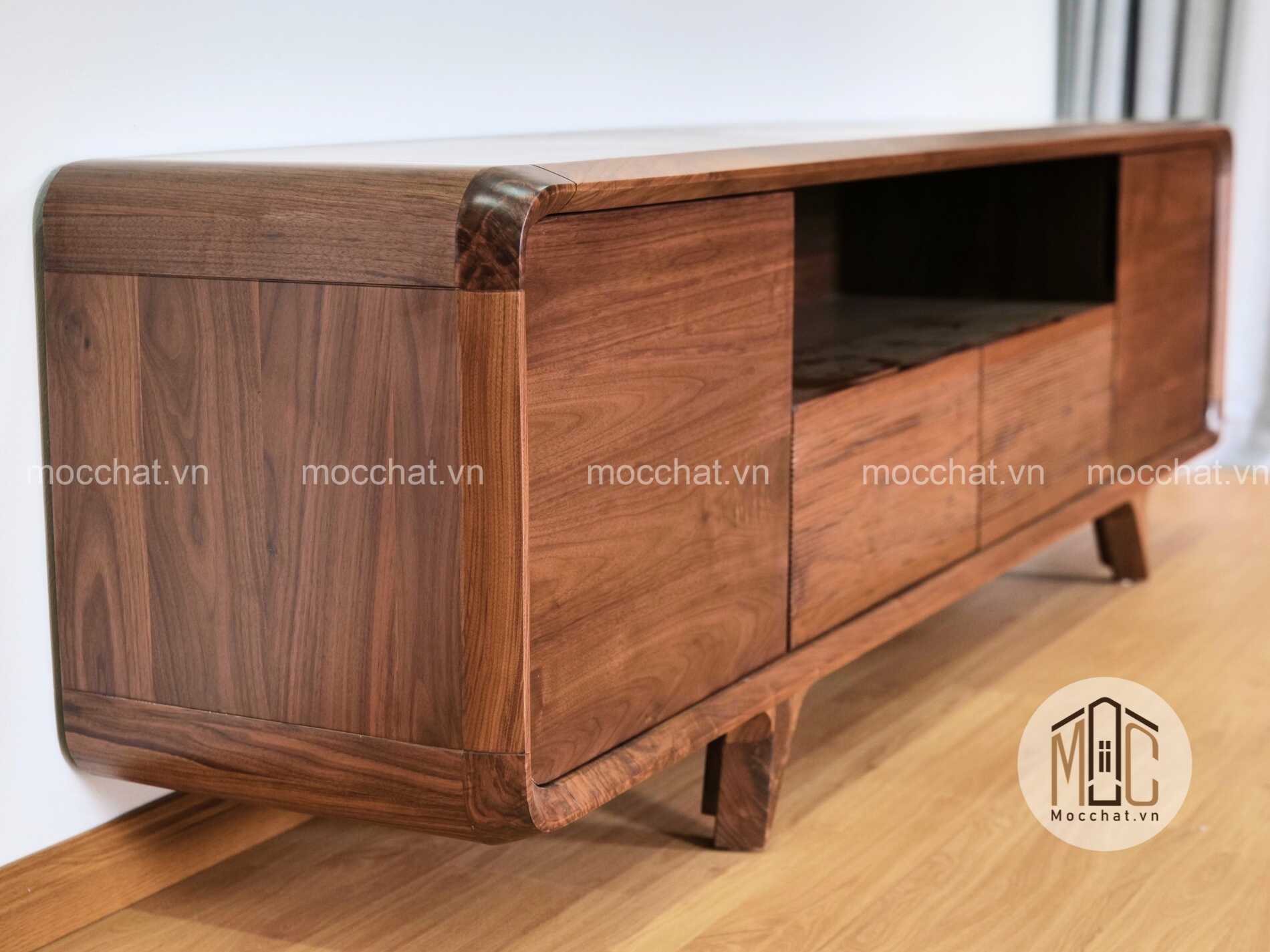 Kệ tivi gỗ óc chó đẹp cao cấp hiện đại