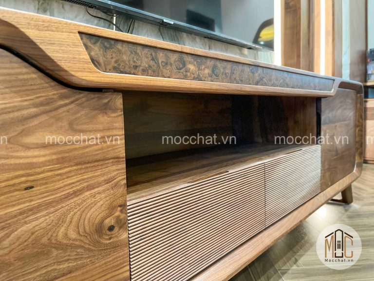 Kệ tivi gỗ óc chó hiện đại