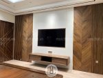 Kệ tivi treo tường gỗ óc chó đẹp cao cấp hiện đại