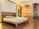 Mẫu Giường Ngủ Gỗ Óc Chó Cao Cấp Hiện Đại