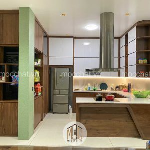 Mẫu tủ bế gỗ óc chó đẹp hiện đại