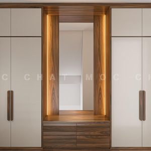 Tủ quần áo gỗ óc chó đẹp hiện đại cao cấp