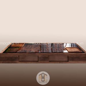 Bàn trà gỗ óc chó cao cấp hiện đại mã BTOC-12