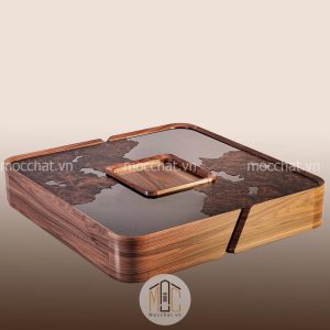 Bàn trà gỗ óc chó cao cấp hiện đại mã BTOC-13