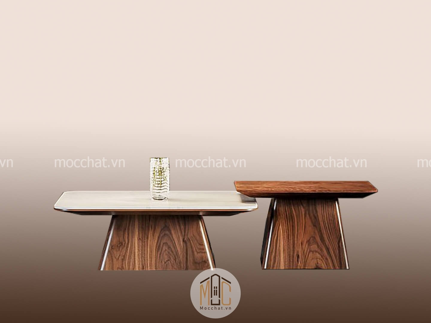 Bàn trà gỗ óc chó cao cấp hiện đại mã BTOC-14
