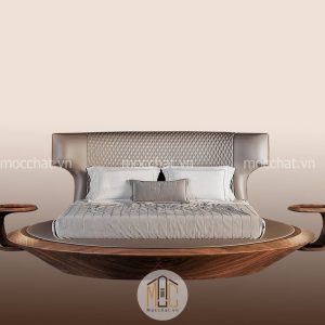 Giường ngủ gỗ óc chó cao cấp hiện đại mã GOC-12