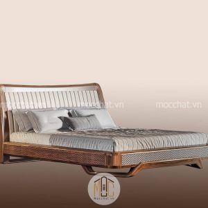 Giường ngủ gỗ óc chó cao cấp hiện đại mã GOC-14