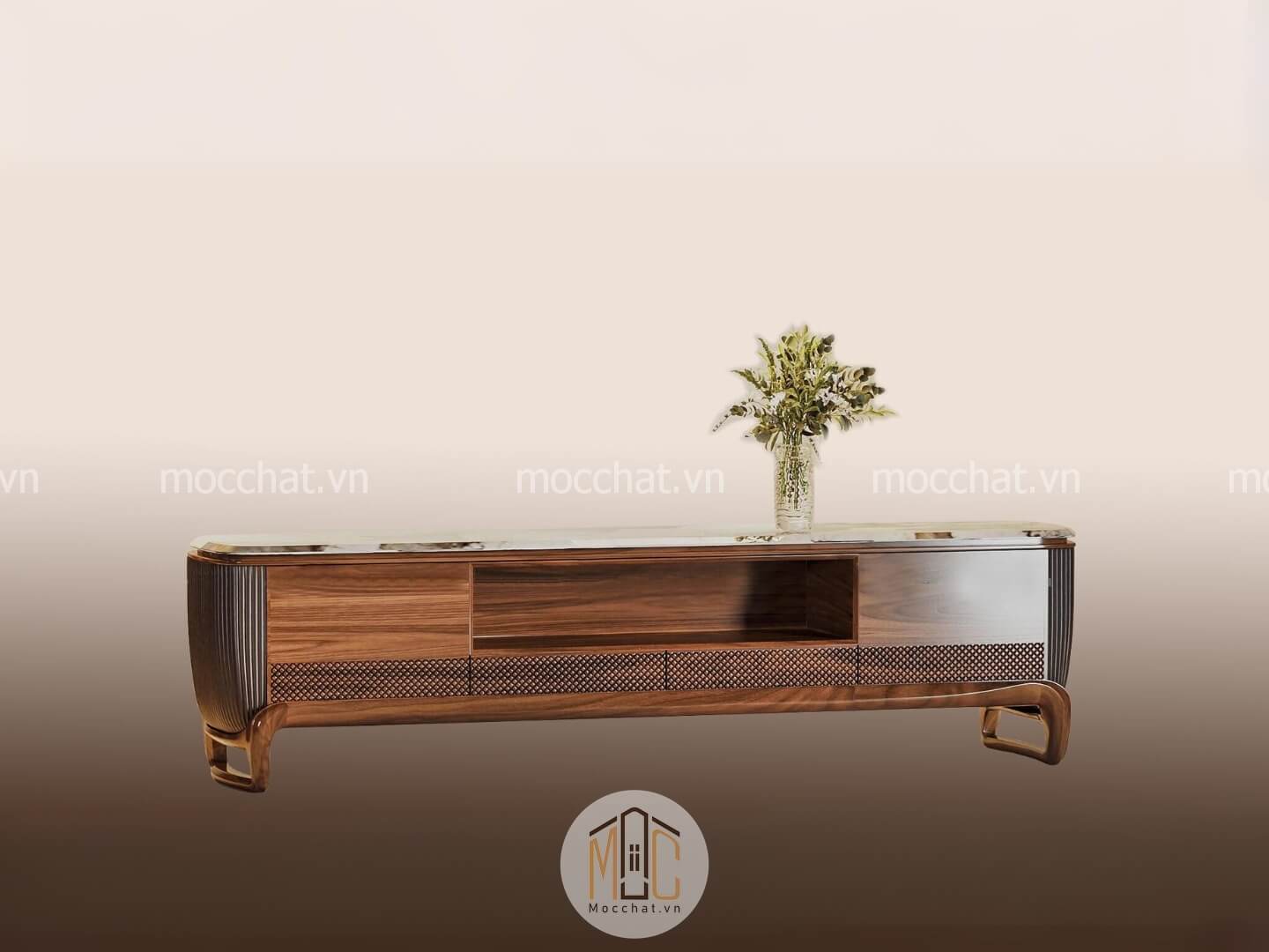 Kệ tivi gỗ óc chó hiện đại cao cấp mã KTOC-18