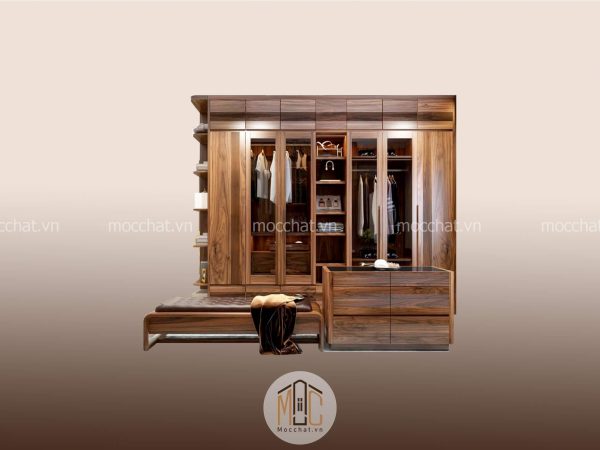 Tủ quần áo gỗ óc chó đẹp hiện đại cao cấp mã TAOC-10