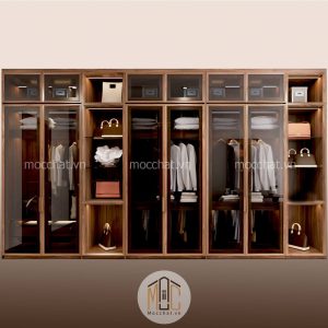 Tủ quần áo gỗ óc chó đẹp hiện đại cao cấp mã TAOC-11