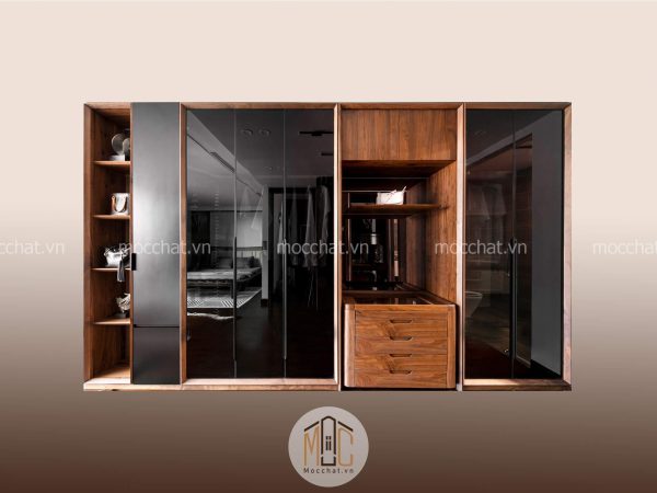 Tủ quần áo gỗ óc chó đẹp hiện đại cao cấp mã TAOC-13