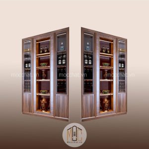 Tủ rượu gỗ óc chó hiện đại sang trọng mã troc-10
