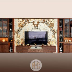 Vách trang trí gỗ óc chó đẹp hiện đại cao cấp mã VTT-01