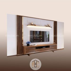 Vách trang trí gỗ óc chó đẹp hiện đại cao cấp mã VTT-03