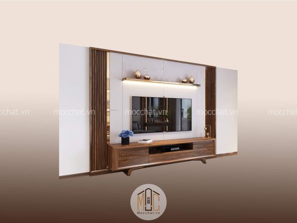 Vách trang trí gỗ óc chó đẹp hiện đại cao cấp mã VTT-03