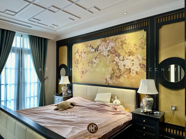 Phòng Ngủ Thanh Lịch Với Nội Thất Gỗ Sồi Mỹ