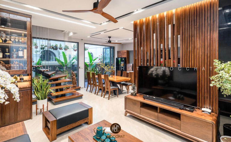 Không gian nội thất gỗ óc chó