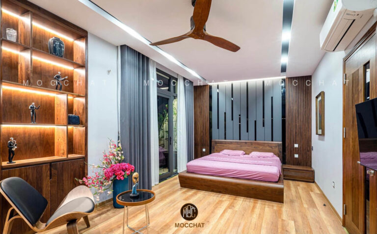 Nội thất phòng ngủ gỗ óc chó