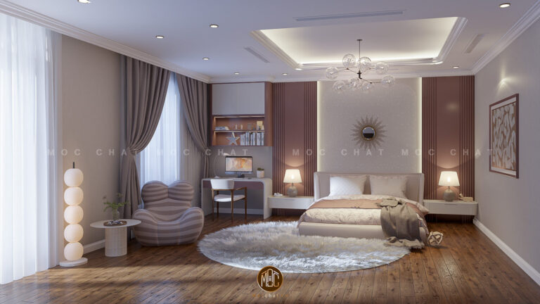 Phòng ngủ hiện đại với thiết kế nhẹ nhàng và tinh tế