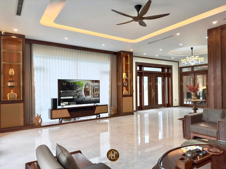 ke-tivi-go-oc-cho-dep-ket-hop-tu-trang-tri-sang-trong-trong-phong-khach-hien-dai-k-villa-ninh-binh