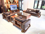 Bộ sofa gỗ óc chó hiện đại